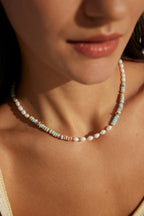 Ocean Energy Necklace | Pearl & ShouShan Stone