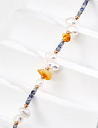 Starlit Ocean Necklace | Beeswax & Blue Stone & Pearl